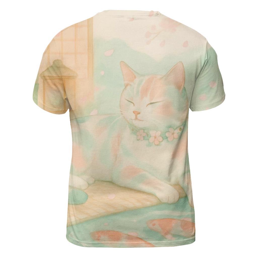Tea Garden Whisper Cat trendy printed shirt styles