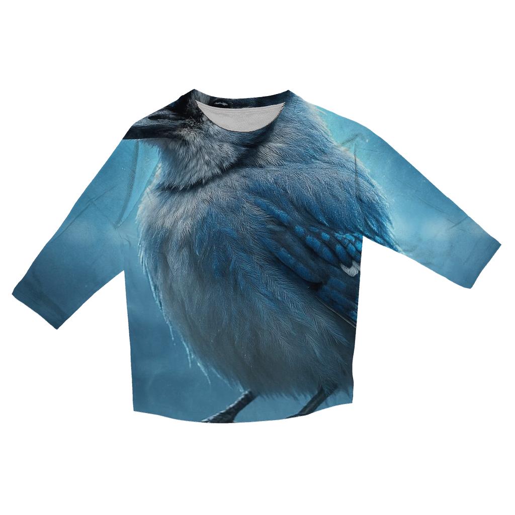 Perch And Power Blue Jays trendy 3/4 sleeve tops