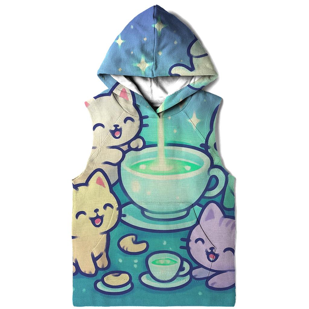 Starlight Tea Party Kittens pullover hoodies