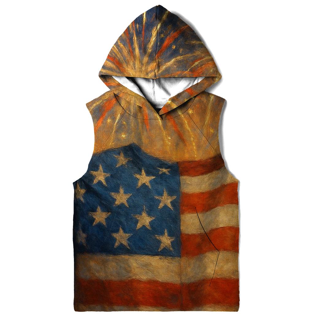 Firework Patchwork graphic hoodies