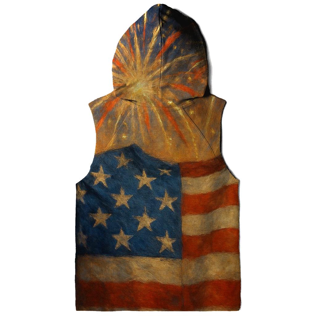 Firework Patchwork graphic hoodies