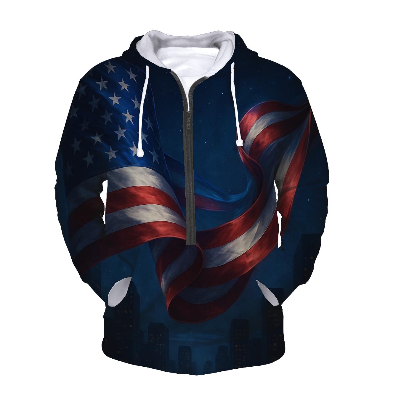 Aurora Stripes printed hoodies