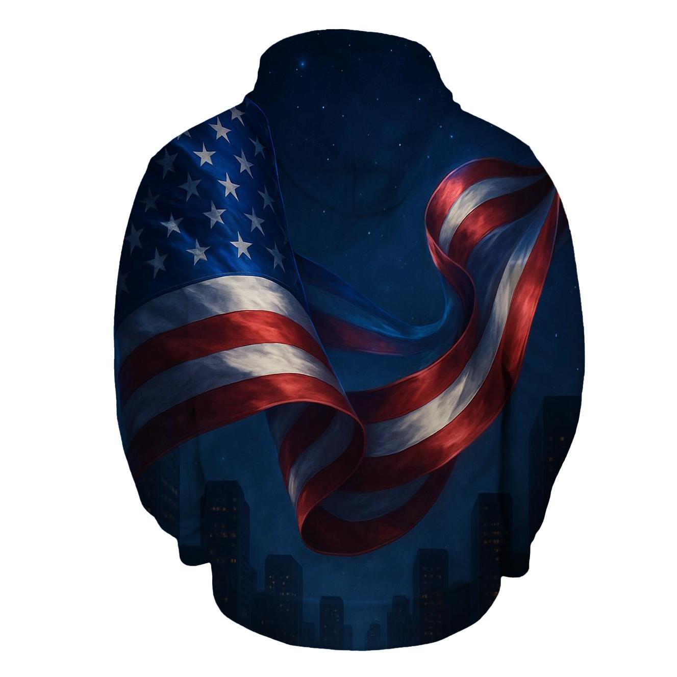 Aurora Stripes printed hoodies