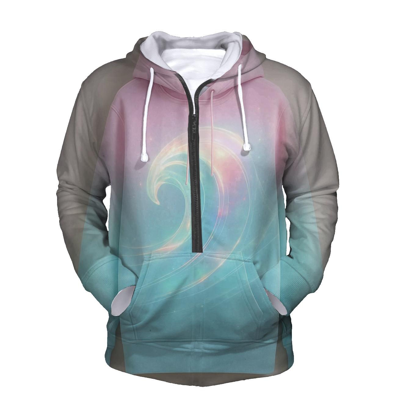 Aurora Wave Gradient premium hoodies