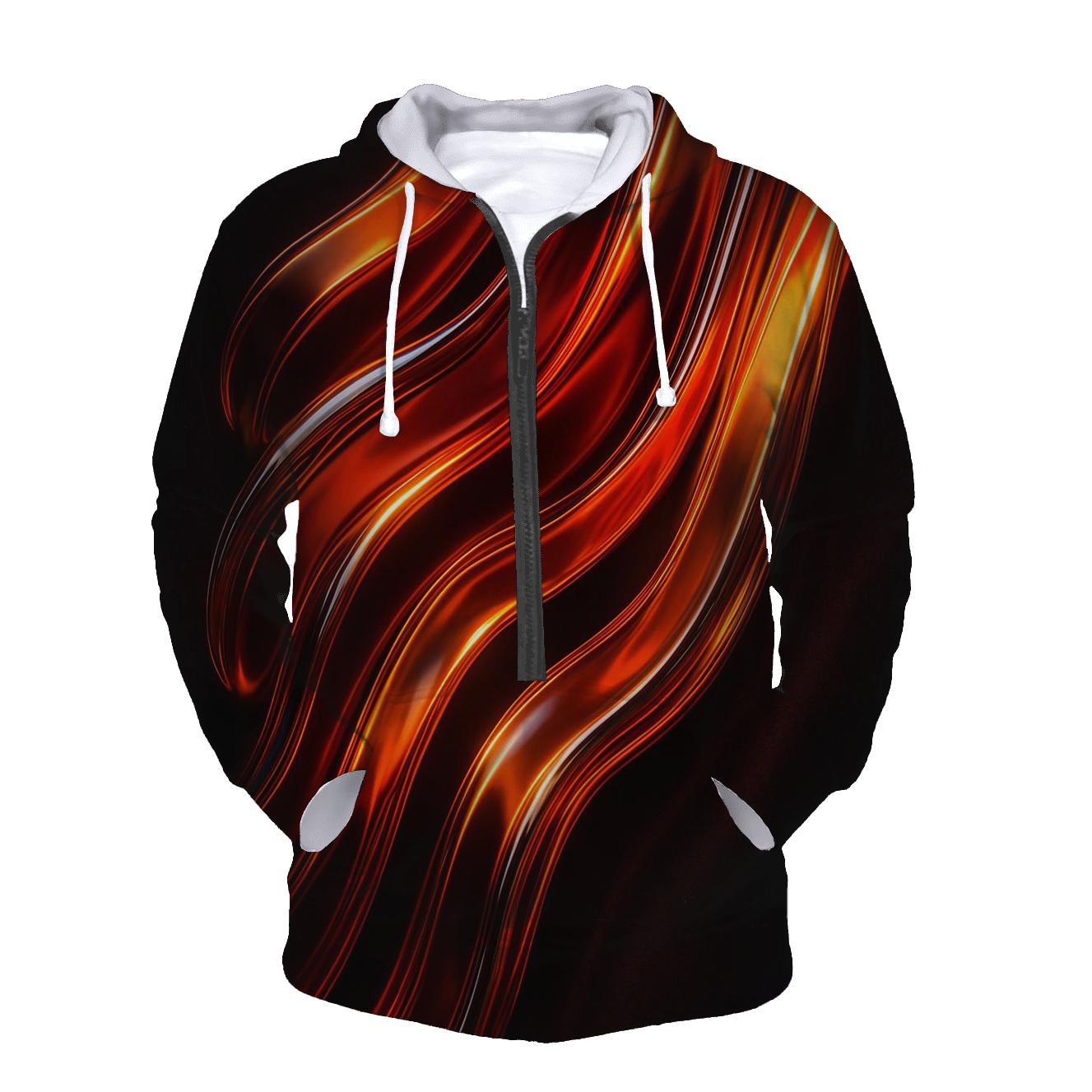 Liquid Metal Cascade zip-up hoodies