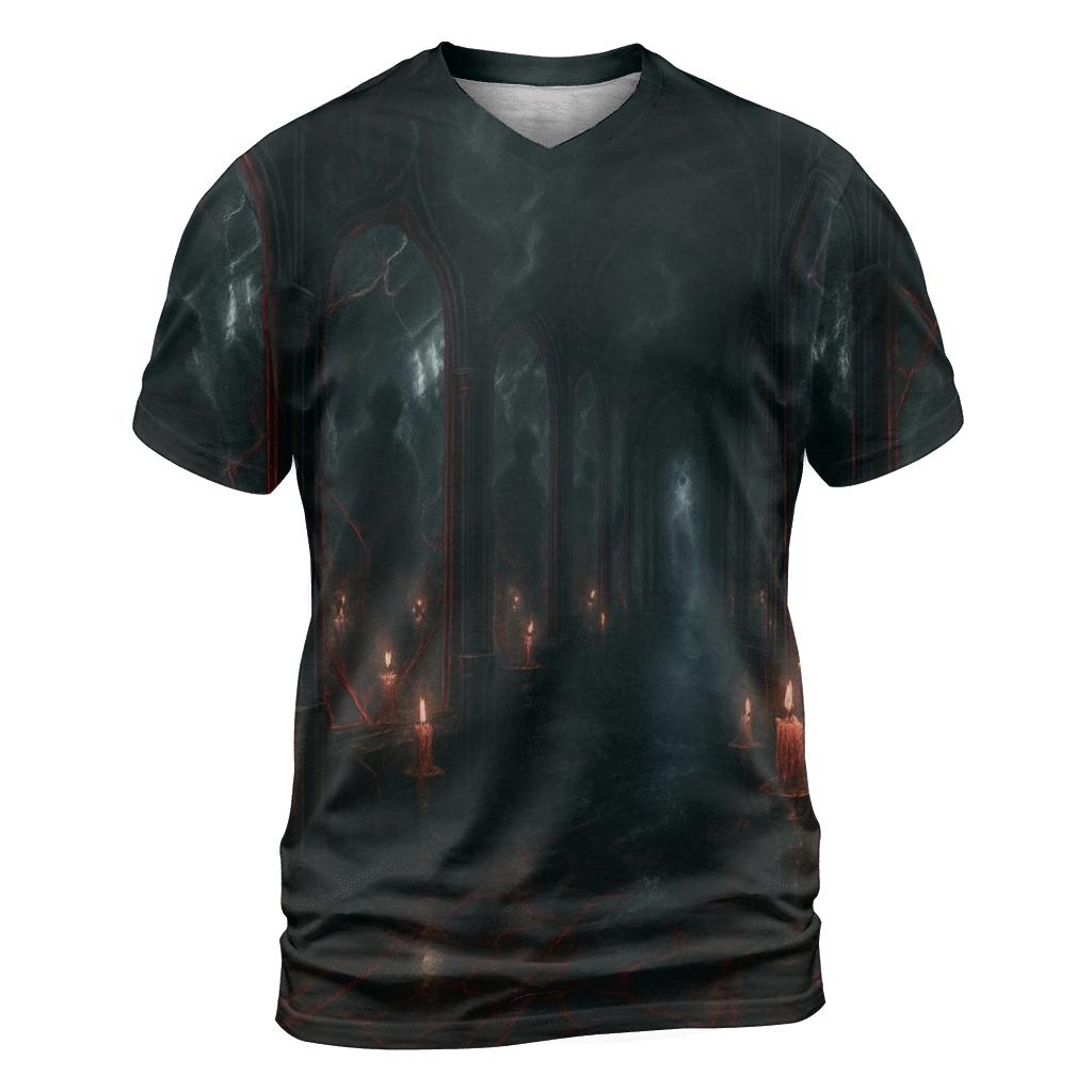 Cathedral Of Shadowed Mirrors artistic all-over print tops