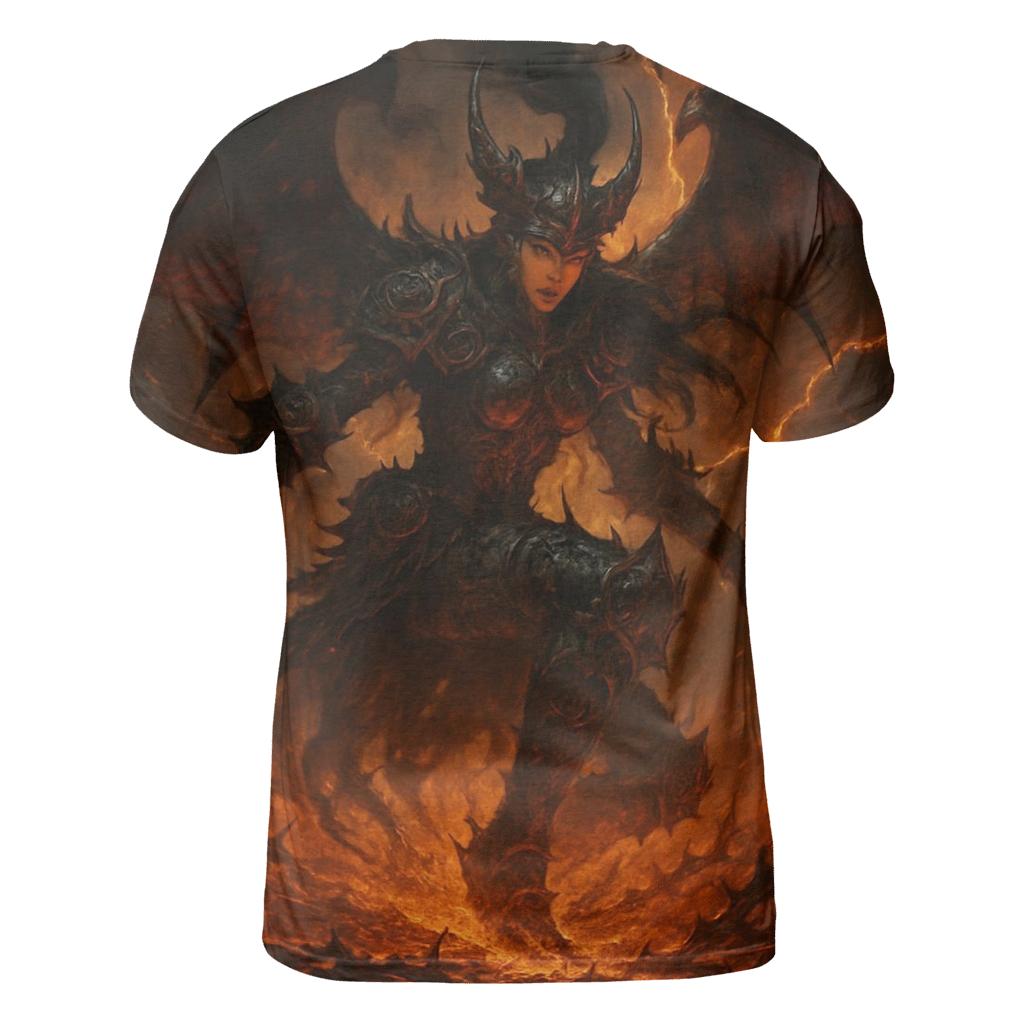 Infernal Valkyrie Of Iron Roses creative print fashion shirts
