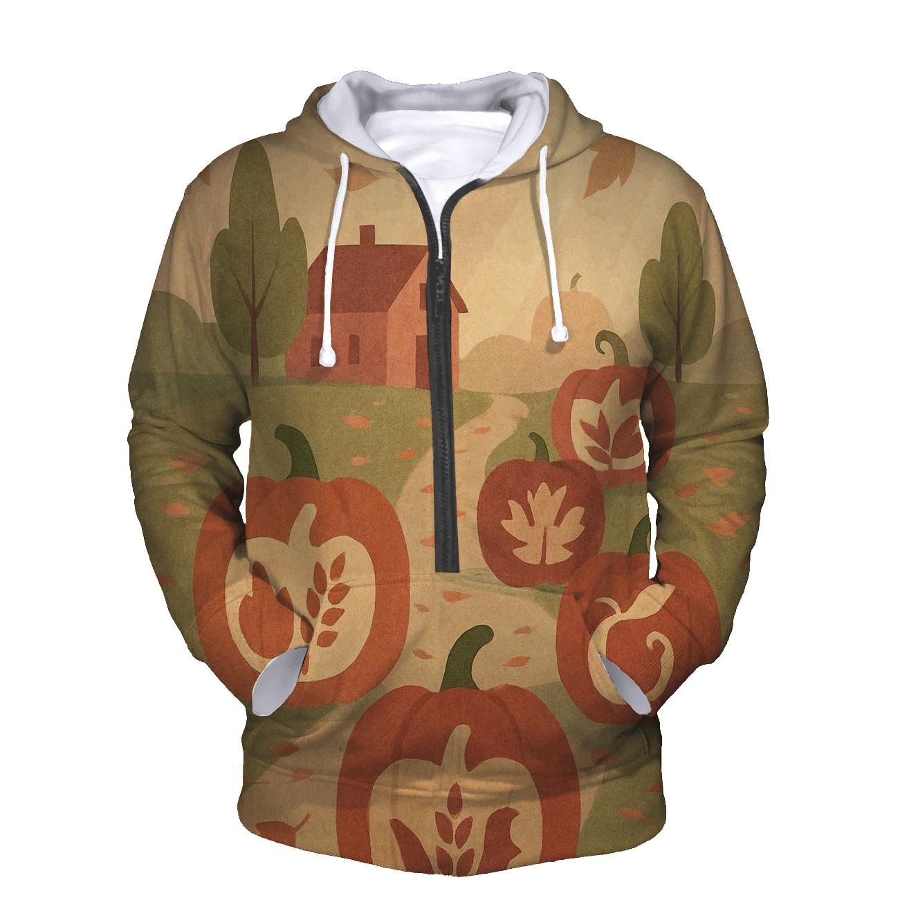 Pumpkin Lantern Parade zip-up hoodies