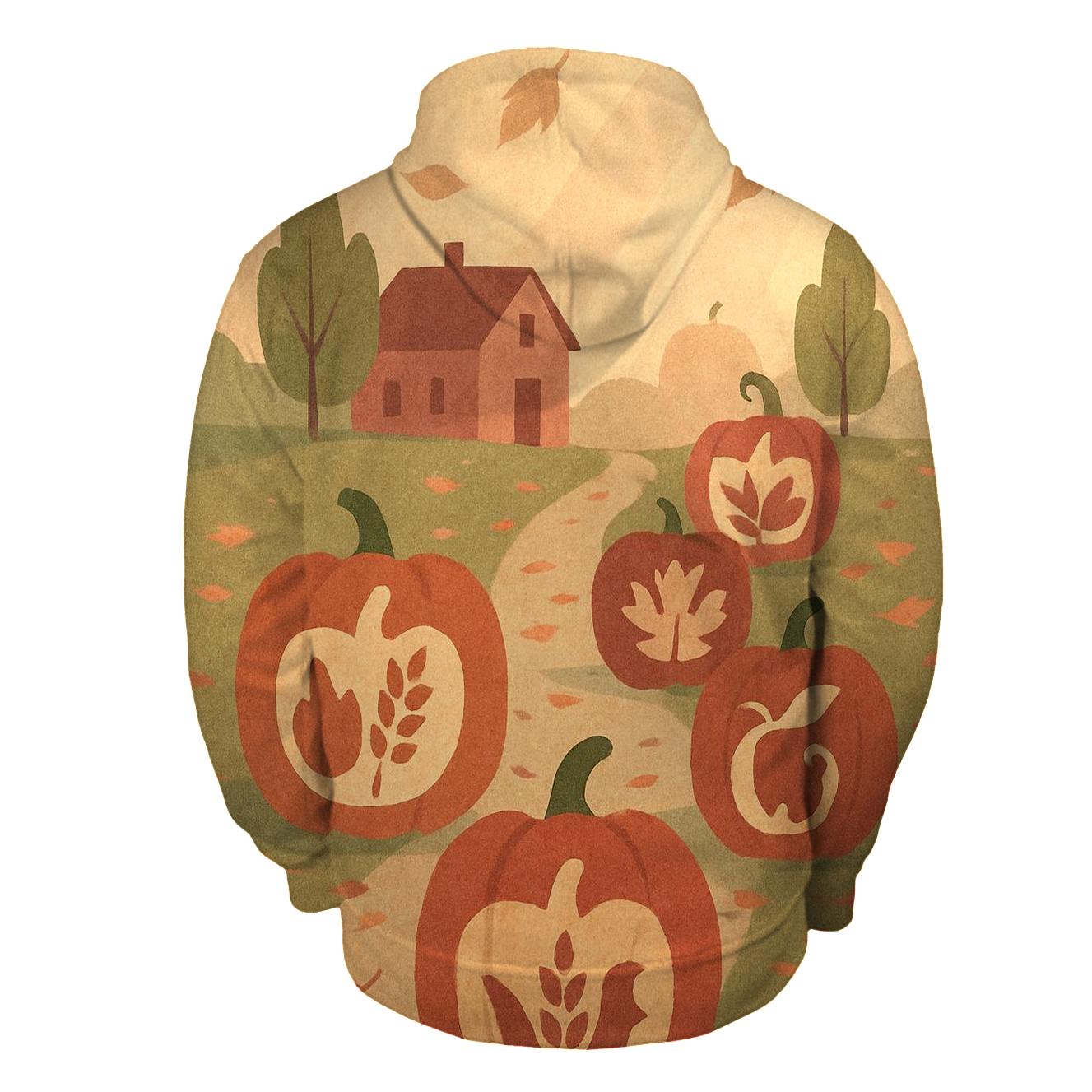 Pumpkin Lantern Parade zip-up hoodies