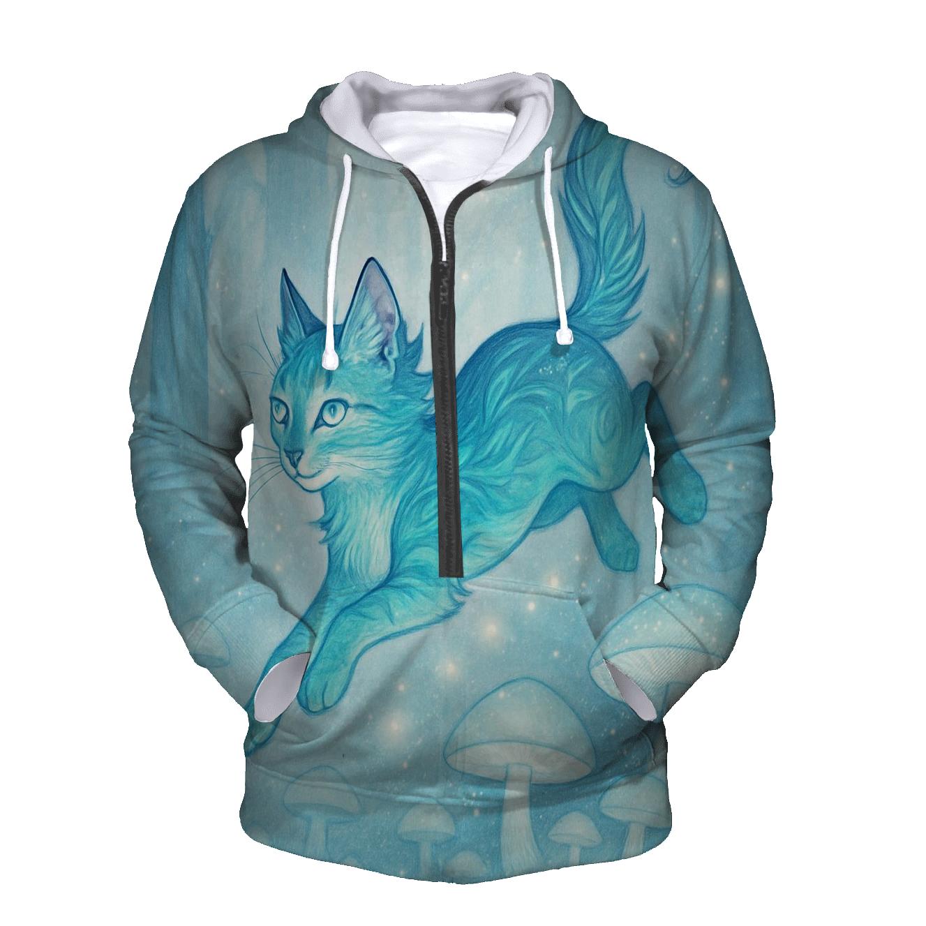 Aurora Forest Sprite Cat hoodie designs