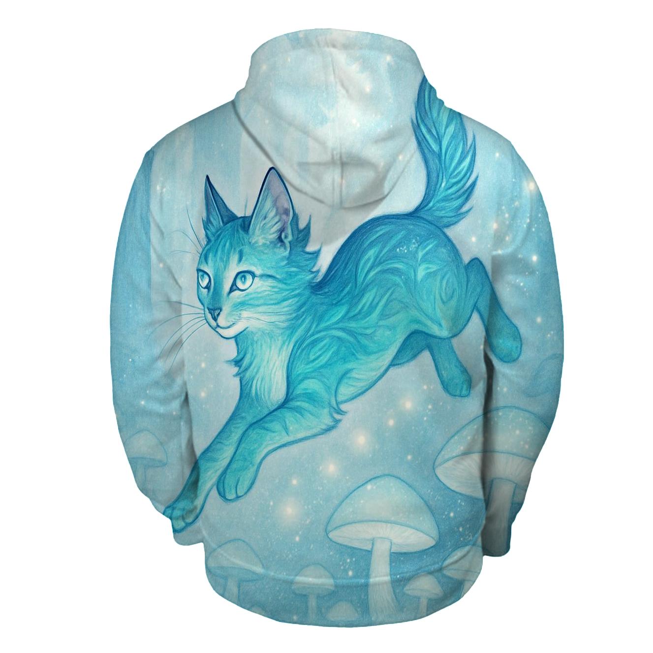 Aurora Forest Sprite Cat hoodie designs