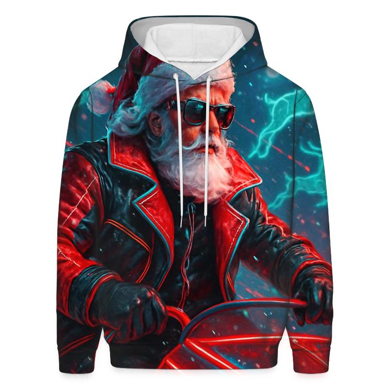 Neon Sleigh Pilot Santa hoodies fashion