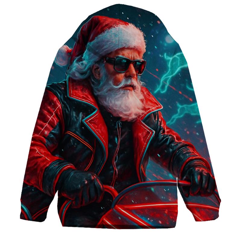 Neon Sleigh Pilot Santa hoodies fashion