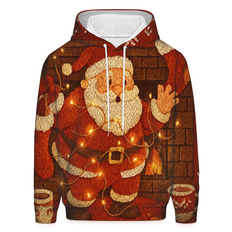 Santas Fireplace Sock Shuffle heavyweight hoodies