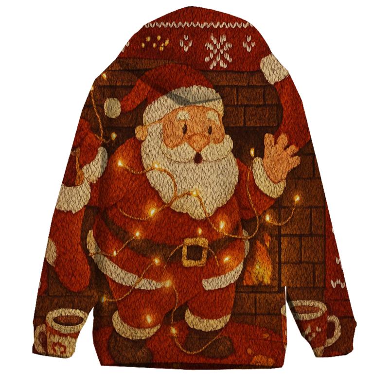 Santas Fireplace Sock Shuffle heavyweight hoodies