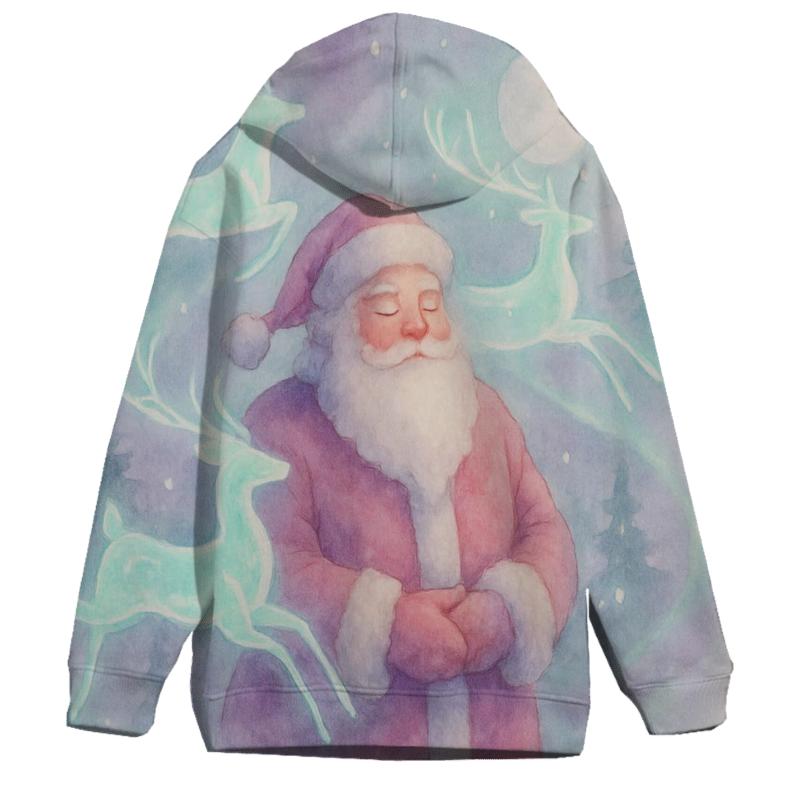Dreamwater Santa And Aurora Reindeer hoodies fashion