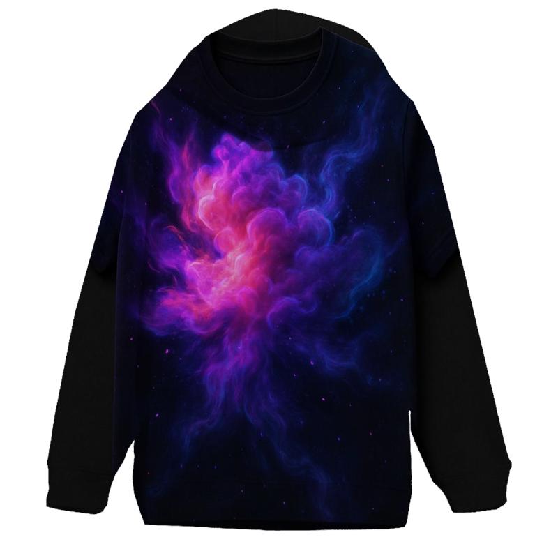 Cosmic Smoke Bloom pullover hoodies