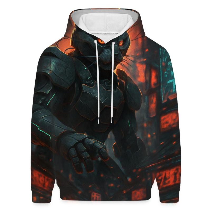 Samurai Mecha Alley Guardian pullover hoodies
