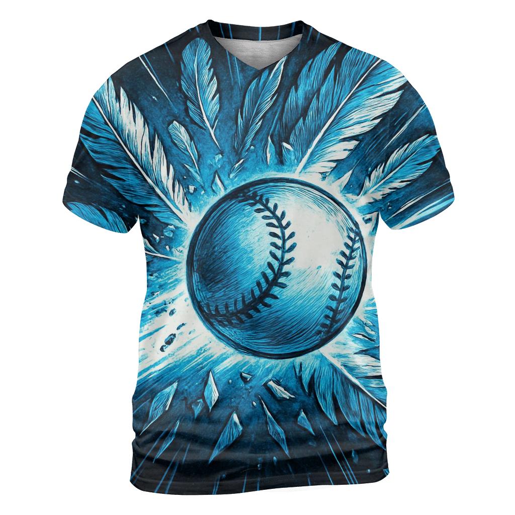 Velocity Blue Jays Strike artistic all-over print tops