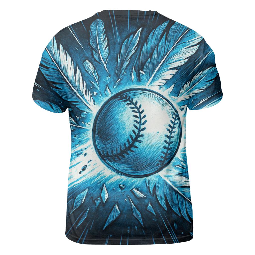 Velocity Blue Jays Strike artistic all-over print tops