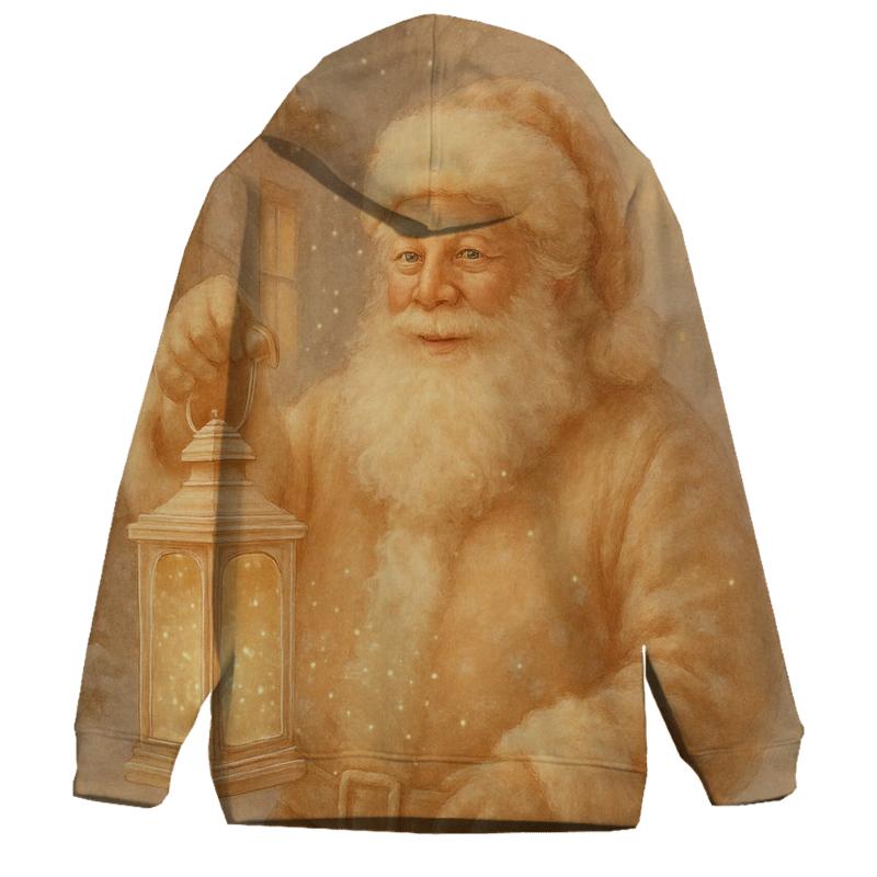 Ivory Lantern Santa zip-up hoodies