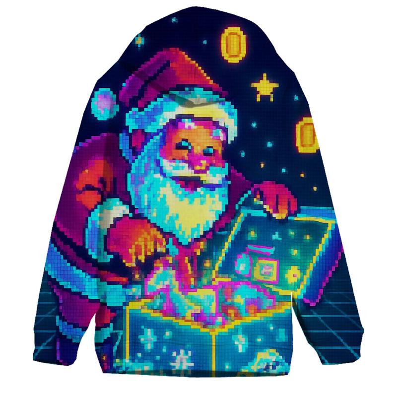 Pixel Toybox Santa pullover hoodies