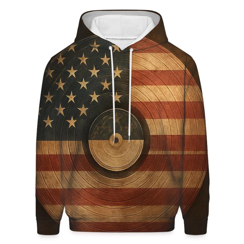 Retro Vinyl Stripes zip-up hoodies
