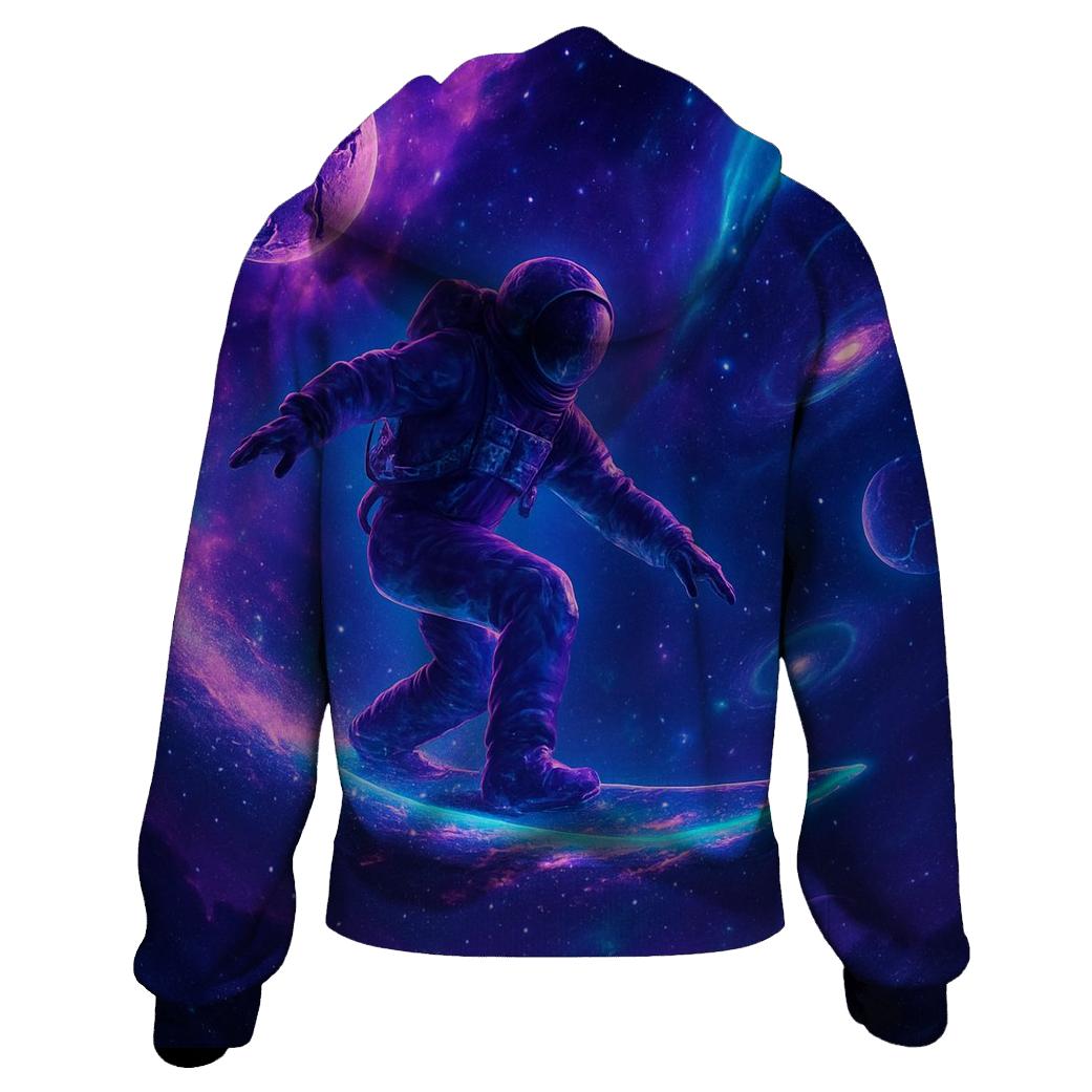 Nebula Surf Rider embroidered hoodies