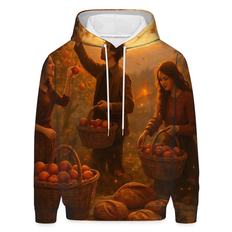 Sunset Orchard Gathering graphic hoodies