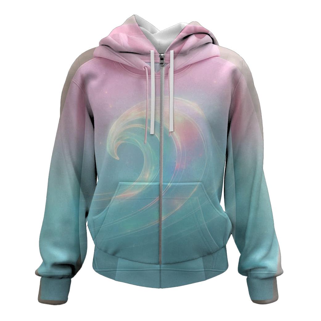 Aurora Wave Gradient designer hoodies