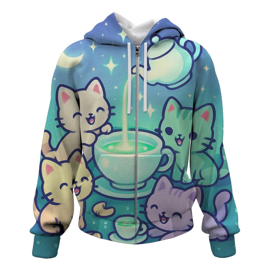 Starlight Tea Party Kittens hoodies fashion