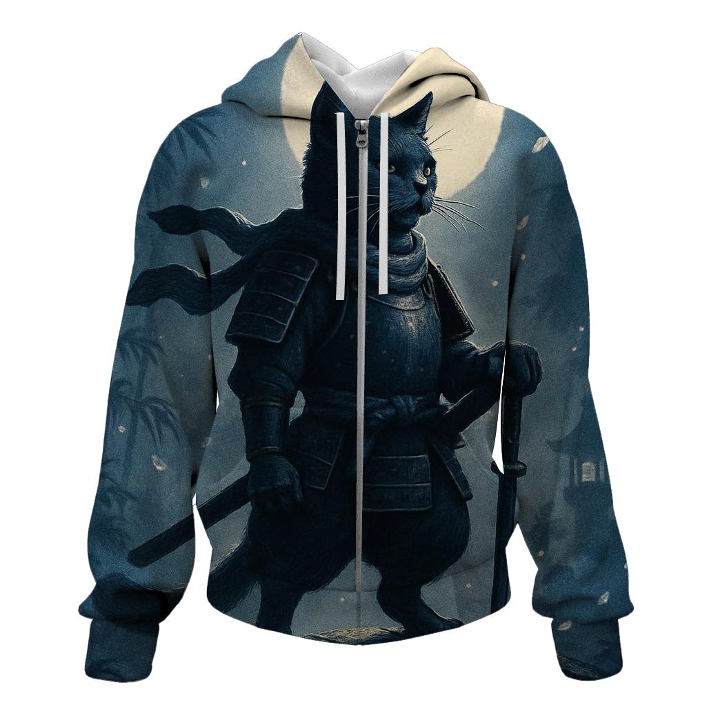 Samurai Moon Sentinel lightweight hoodies