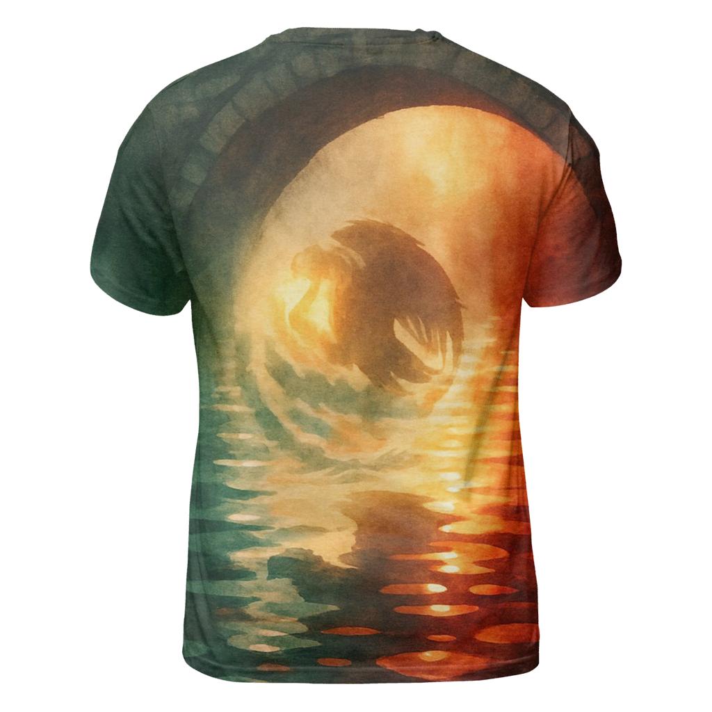 Aztec Wave Reflection unique graphic print tees