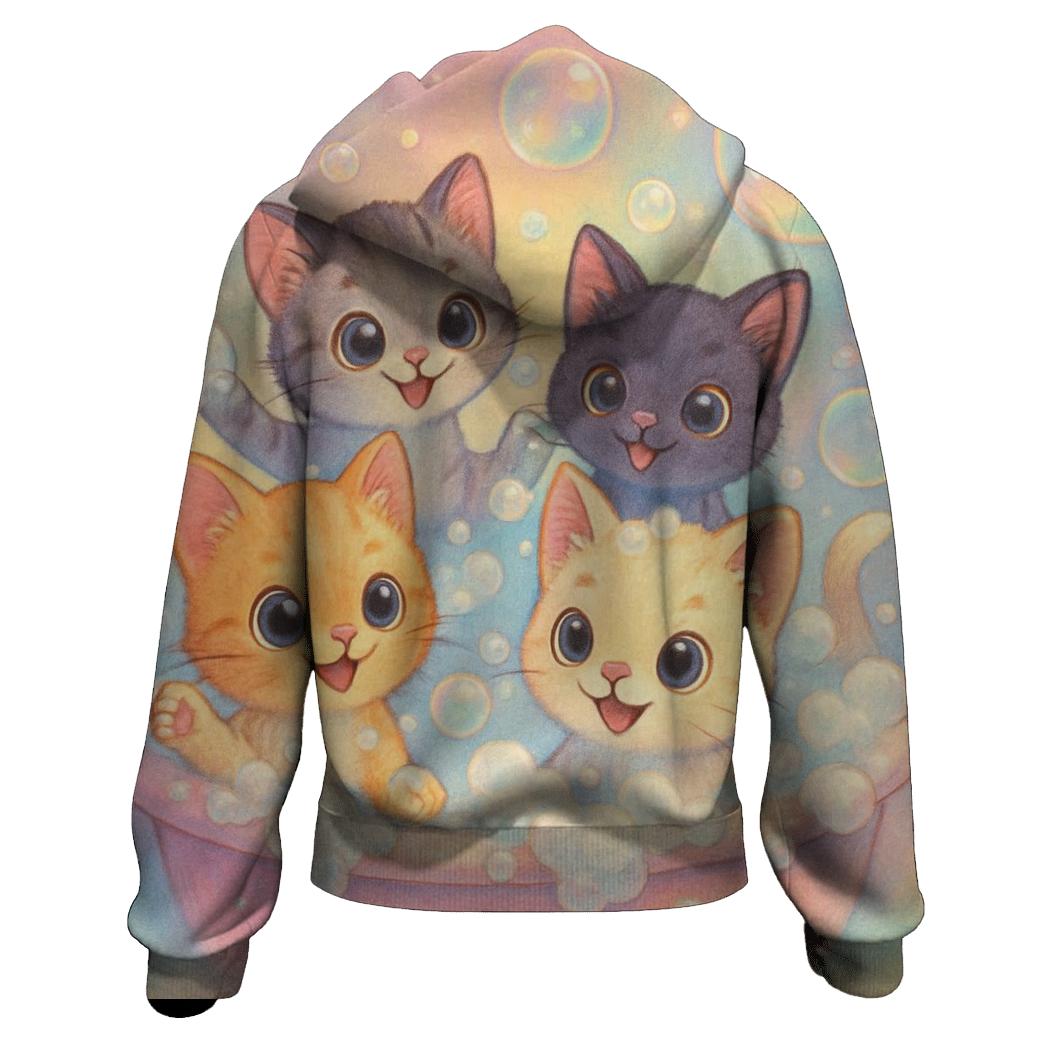 Bubble Bath Whisker Parade lightweight hoodies