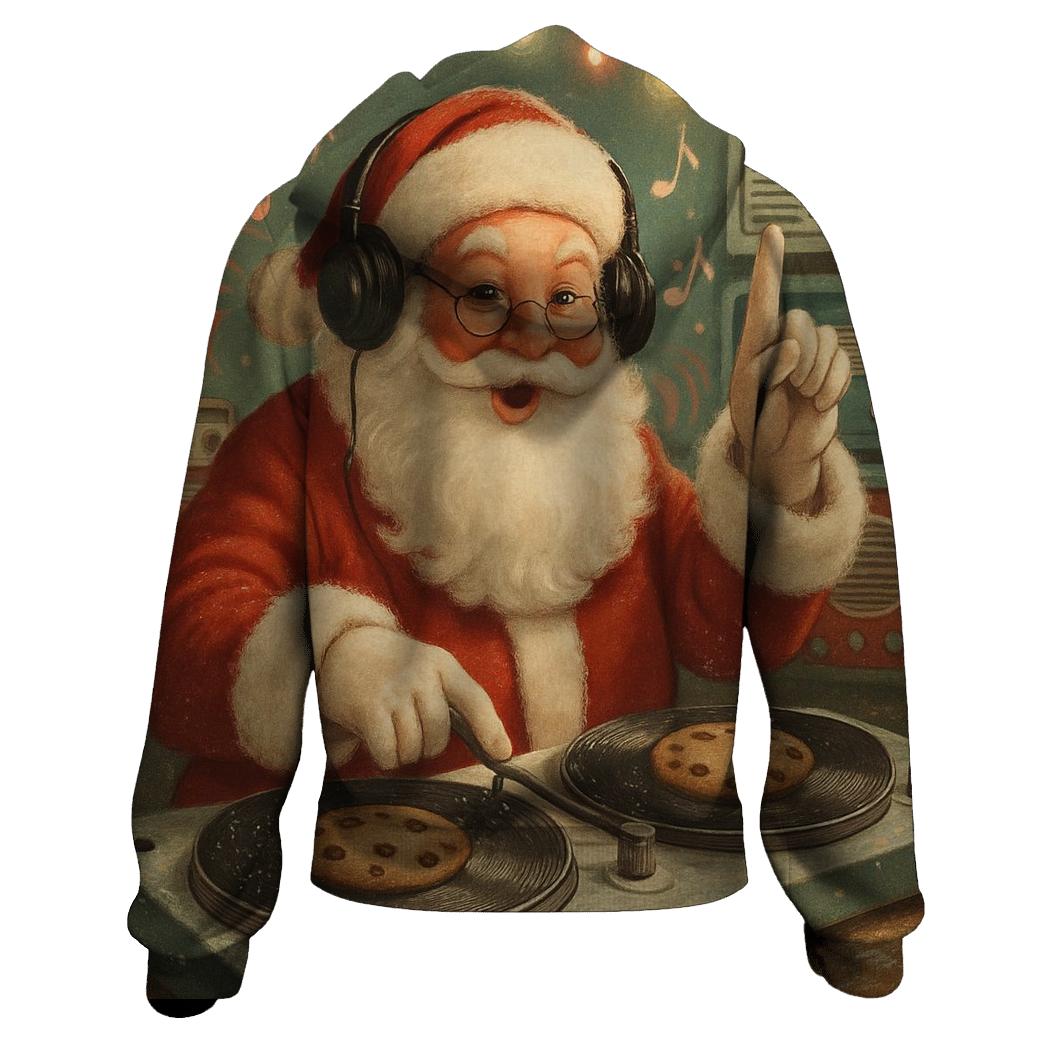 Retro Radio Santa DJ pullover hoodies