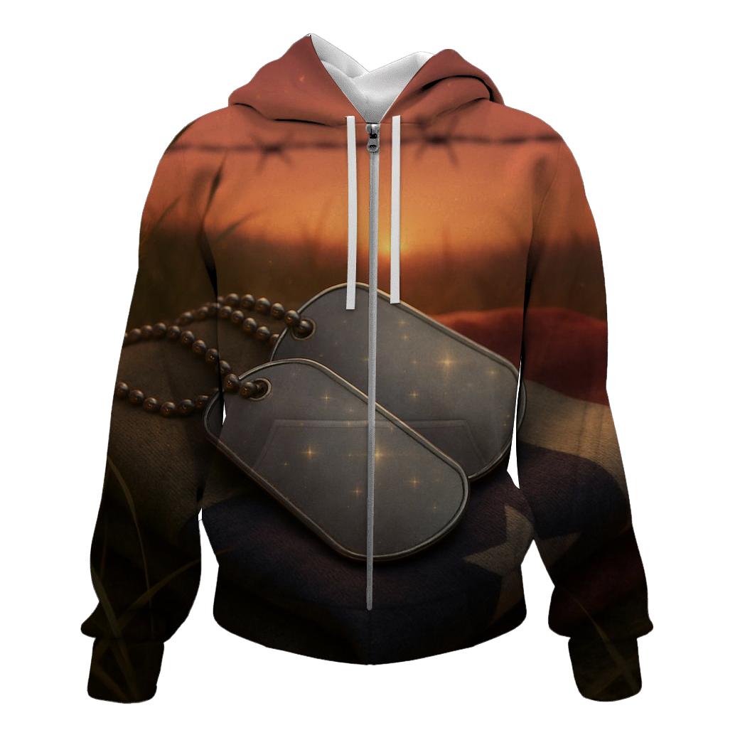 Dog Tags At Sundown hoodie styles