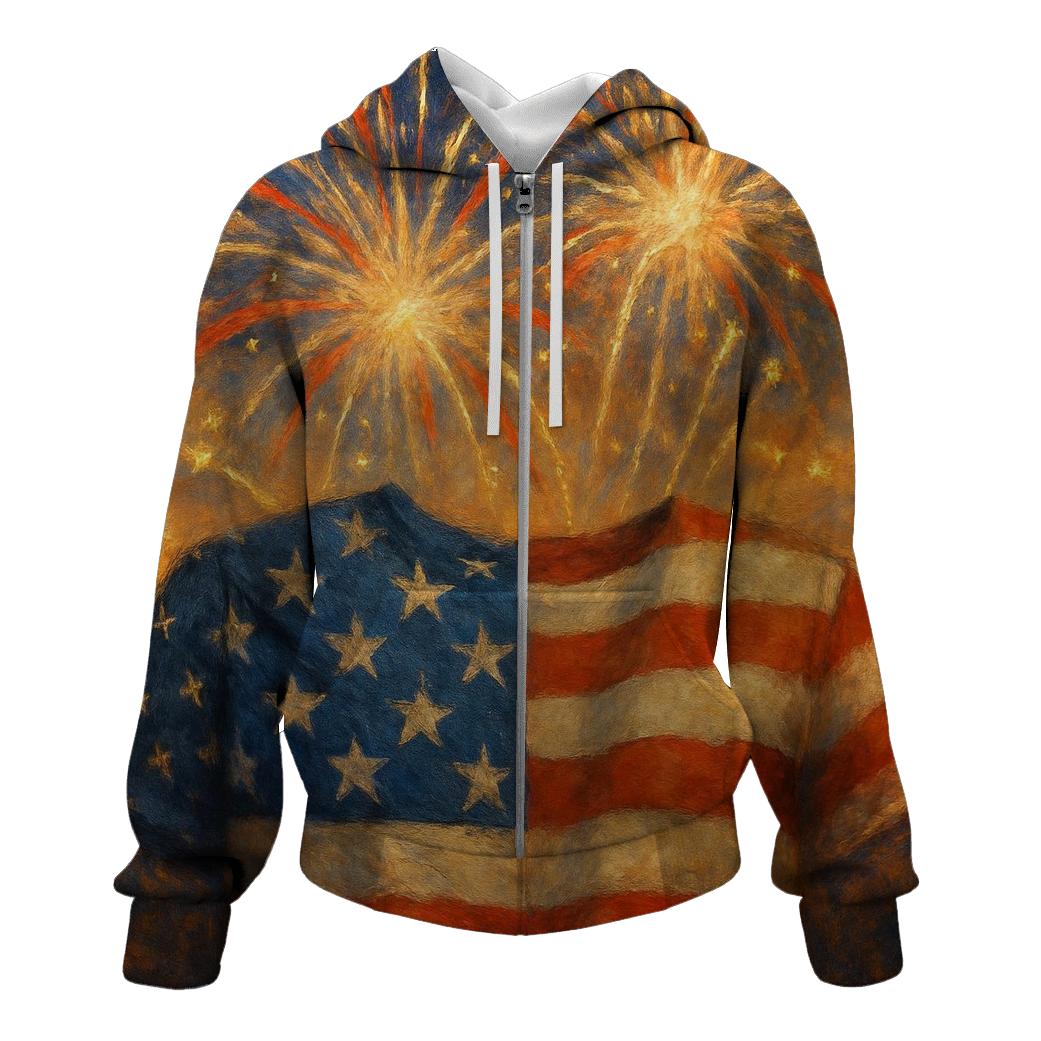 Firework Patchwork hoodie designs