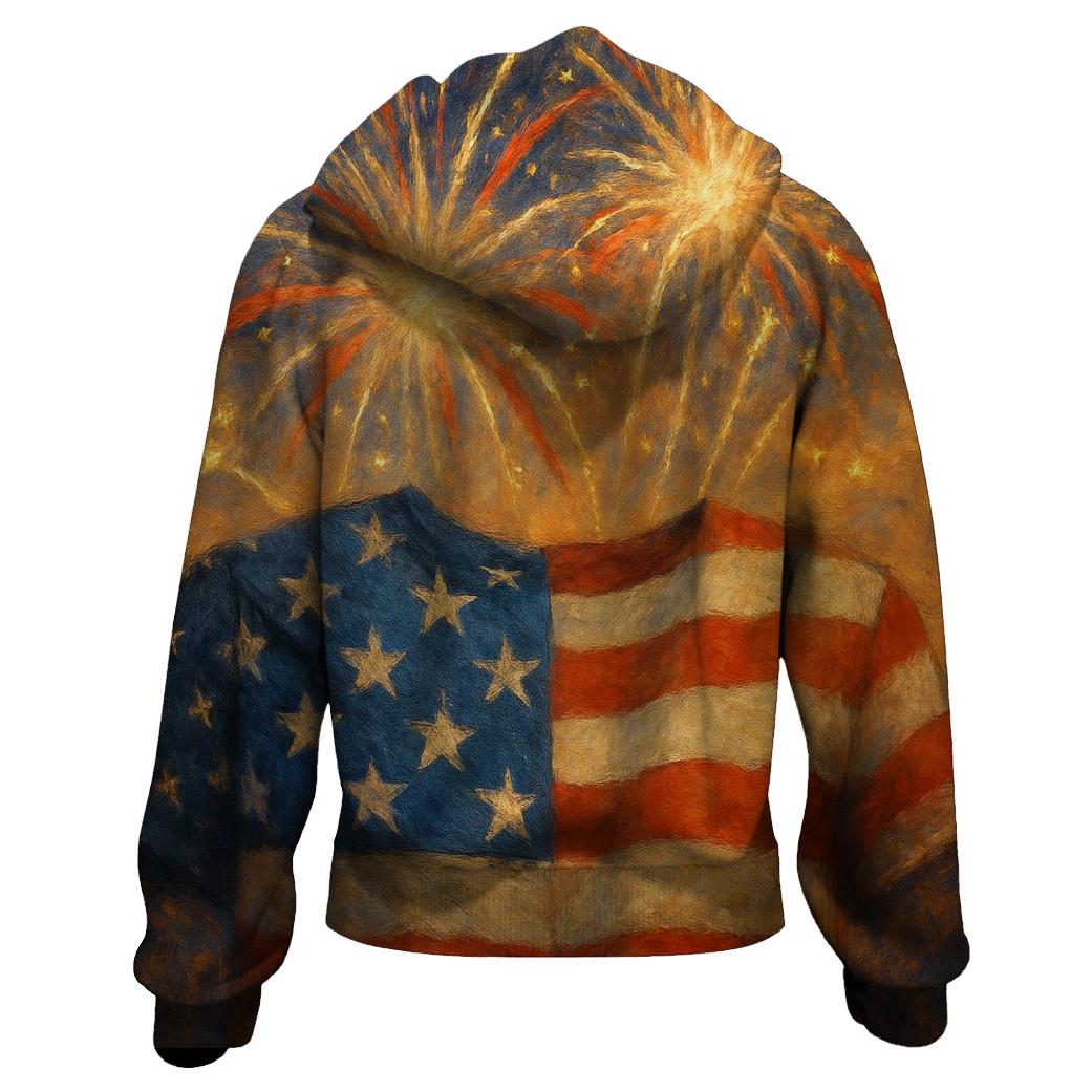 Firework Patchwork hoodie designs
