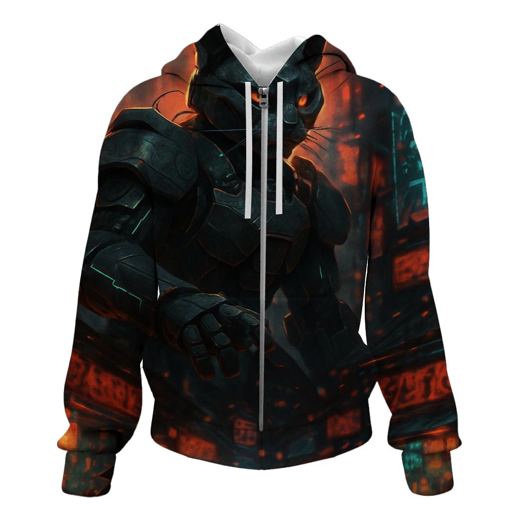 Samurai Mecha Alley Guardian hoodie designs