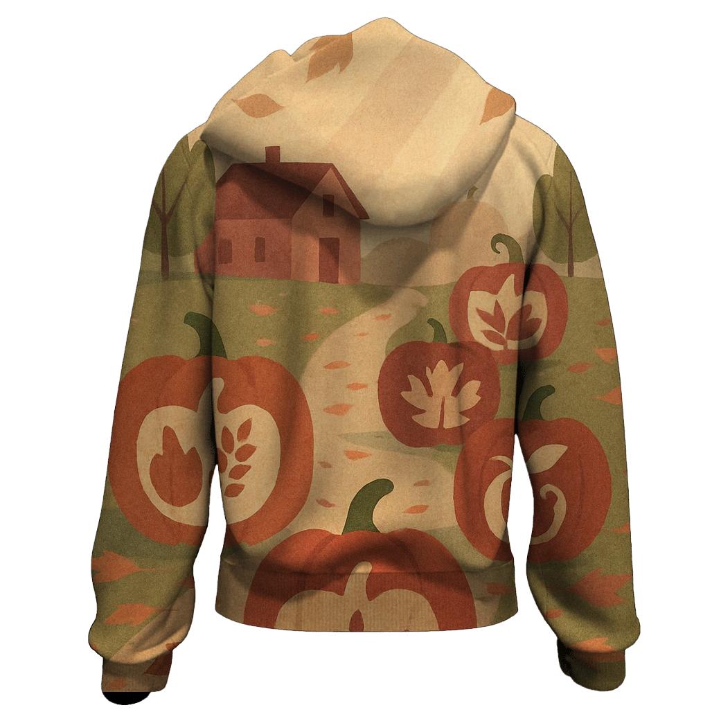 Pumpkin Lantern Parade embroidered hoodies