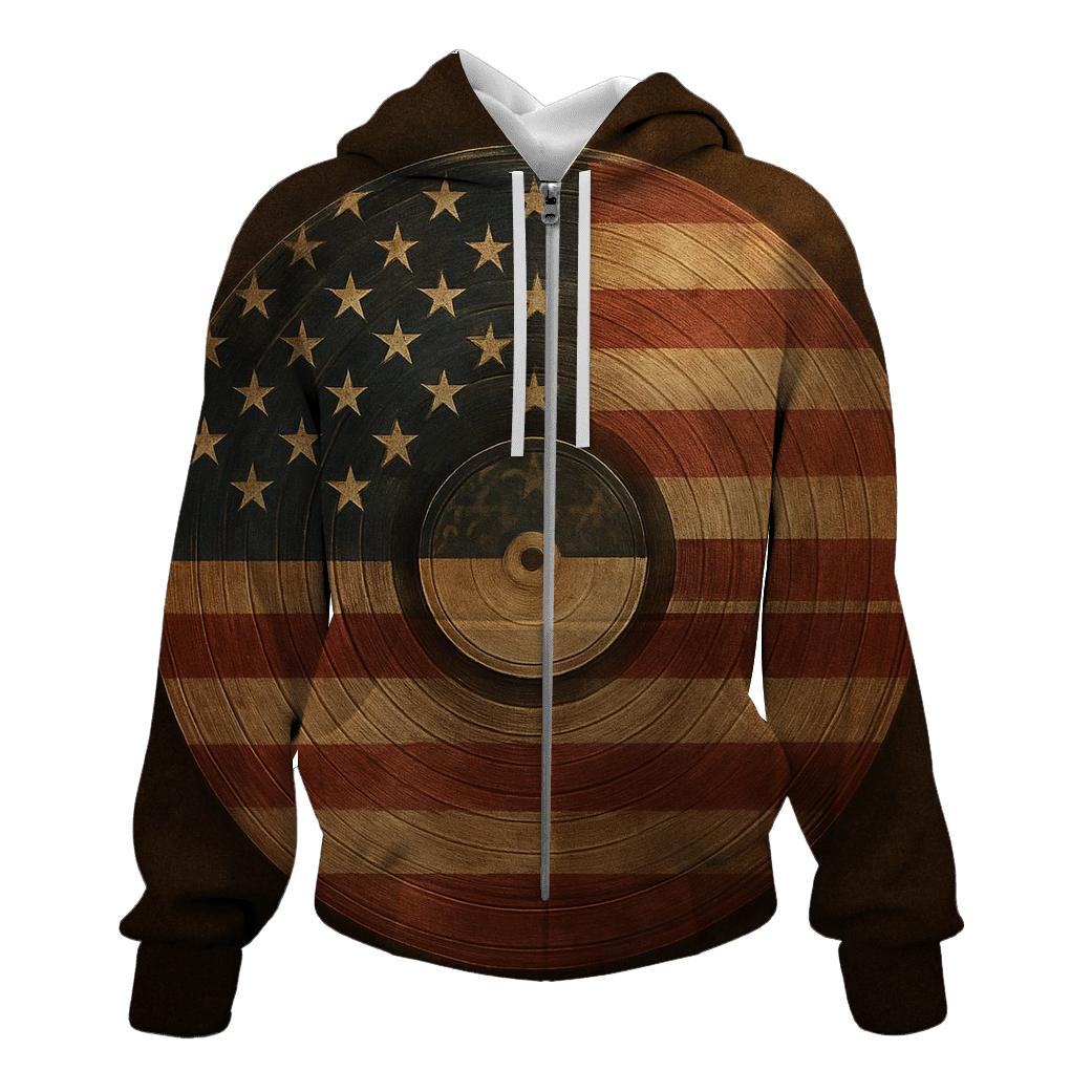 Retro Vinyl Stripes lightweight hoodies