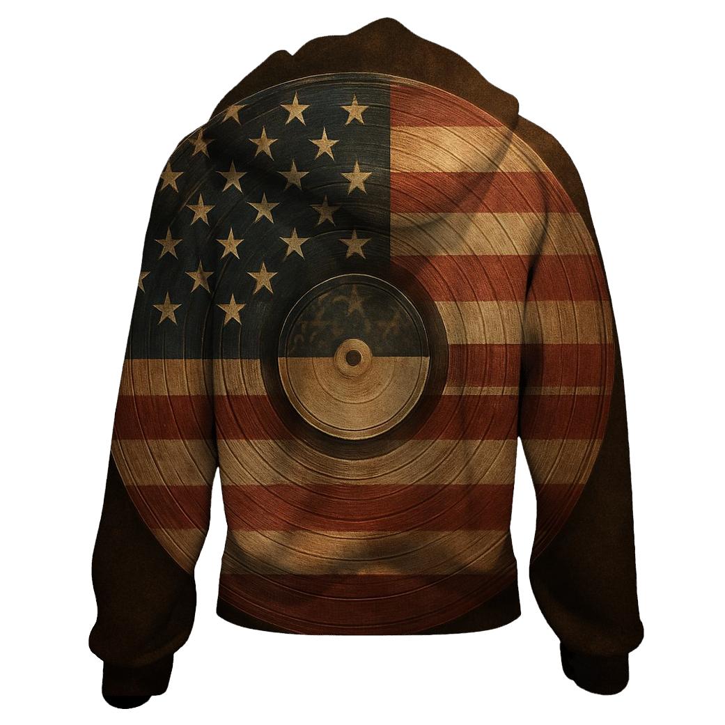 Retro Vinyl Stripes lightweight hoodies