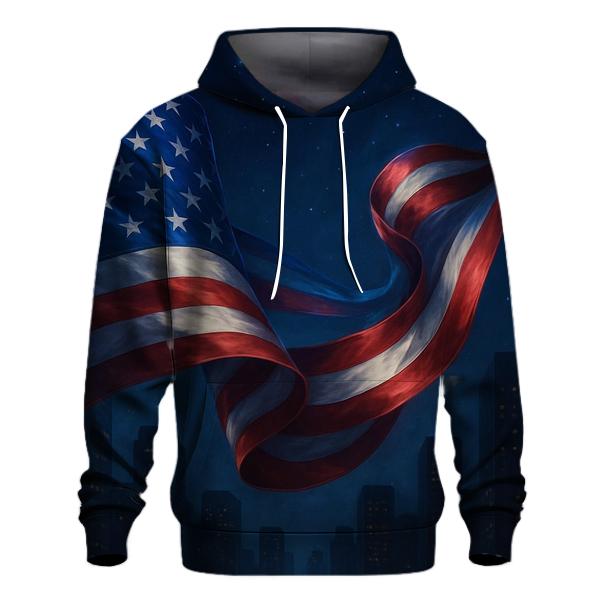 Aurora Stripes embroidered hoodies