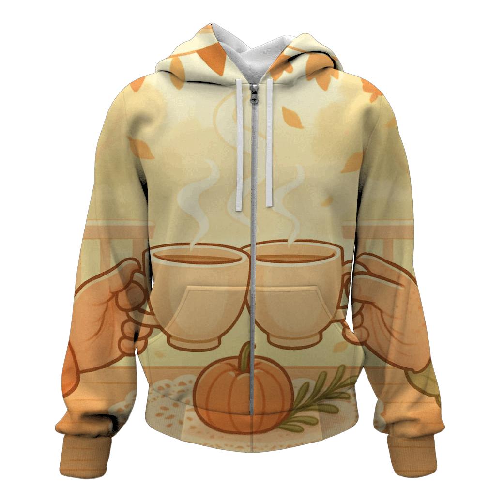 Thankful Tea For Two pullover hoodies