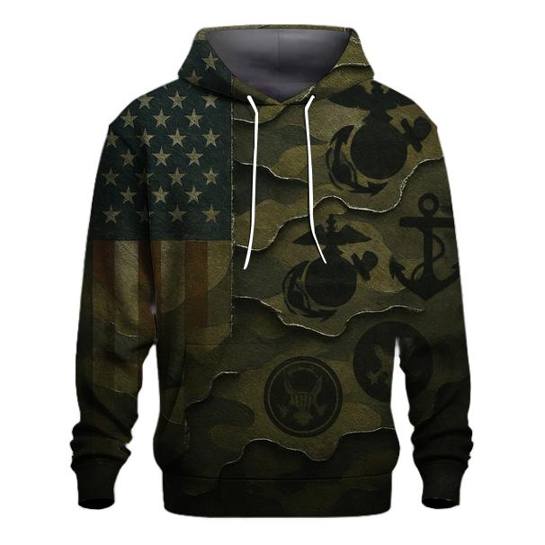 Camouflage Flag Fusion hoodie designs