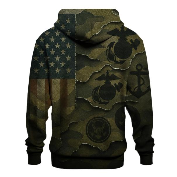 Camouflage Flag Fusion hoodie designs