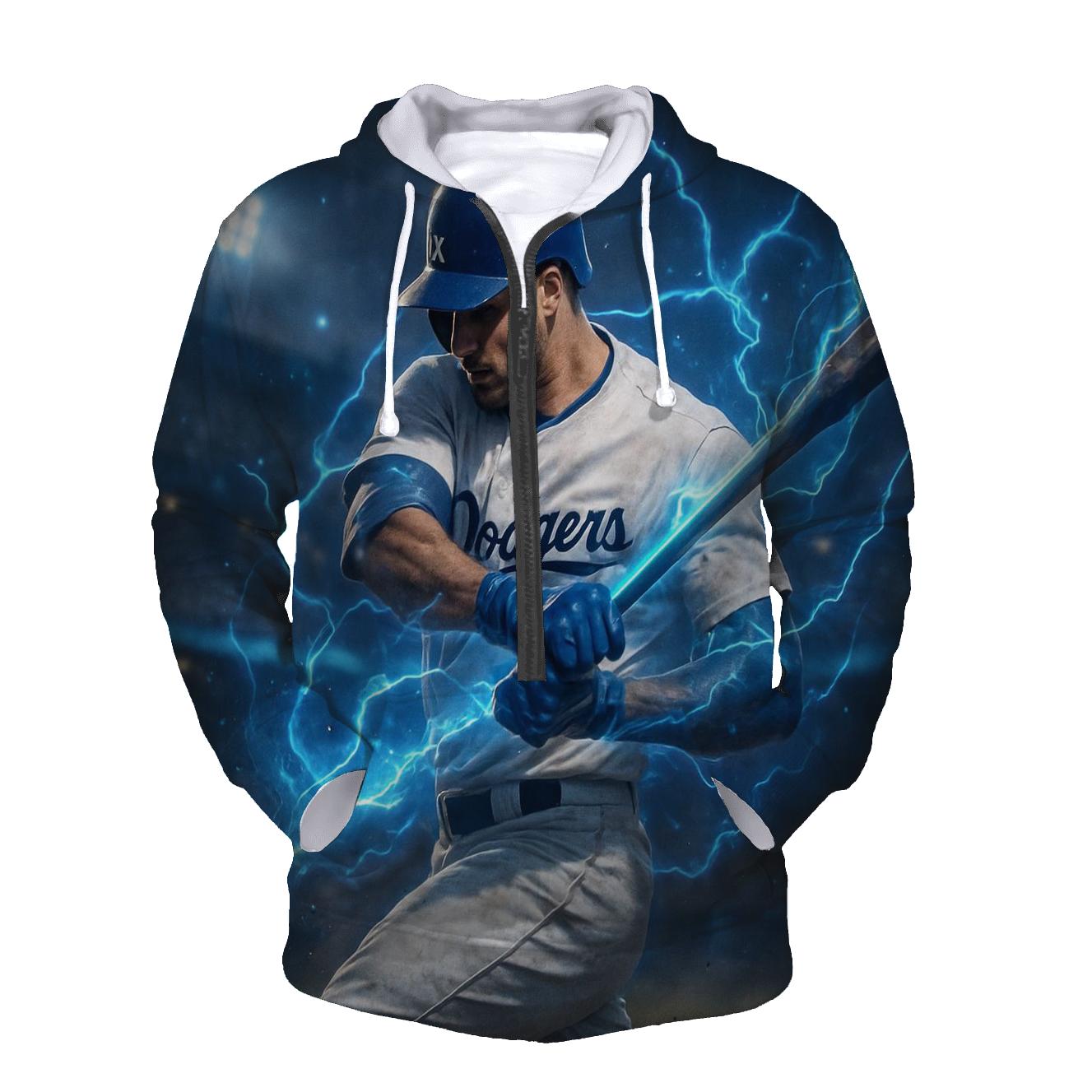 Blue Lightning Swing hoodies fashion