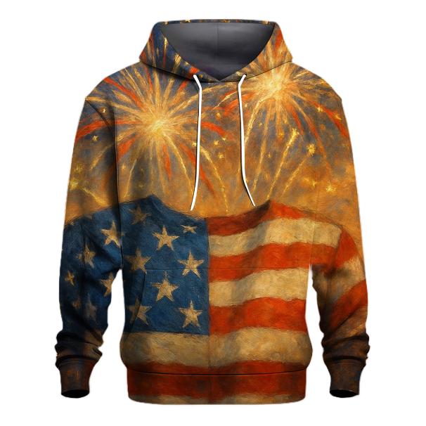 Firework Patchwork hoodies fashion