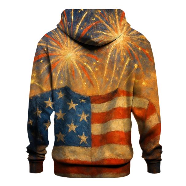 Firework Patchwork hoodies fashion
