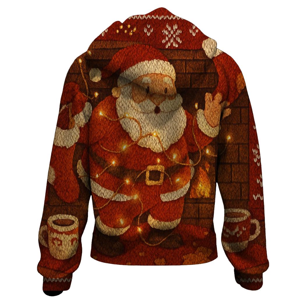 Santas Fireplace Sock Shuffle heavyweight hoodies